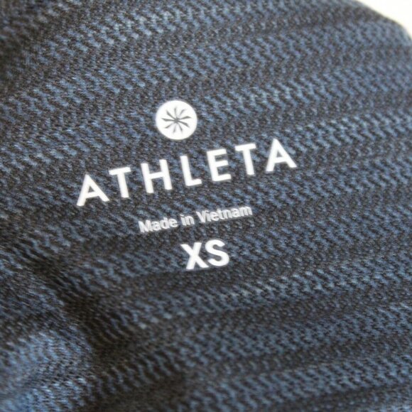✨2/$20 Athleta Jacquard Mantra Legging Capri Pants Navy Women's Size XS H12090 - Picture 11 of 12
